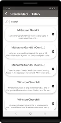 Great leaders - History android App screenshot 3